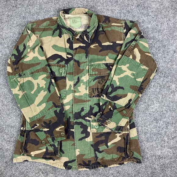 US Army Jacket Mens Size S Regular Woodland Camo Military Combat Field Coat - Picture 1 of 7